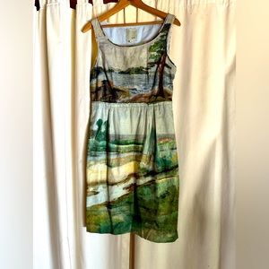 Anthropologie Odille Artist's Rendering Dress